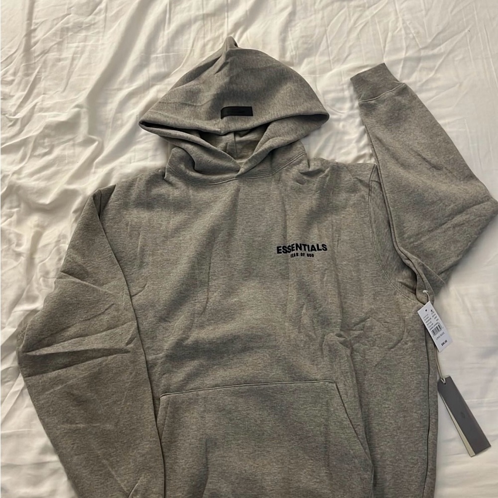 Essentials Heather Gray Men's Hoodie